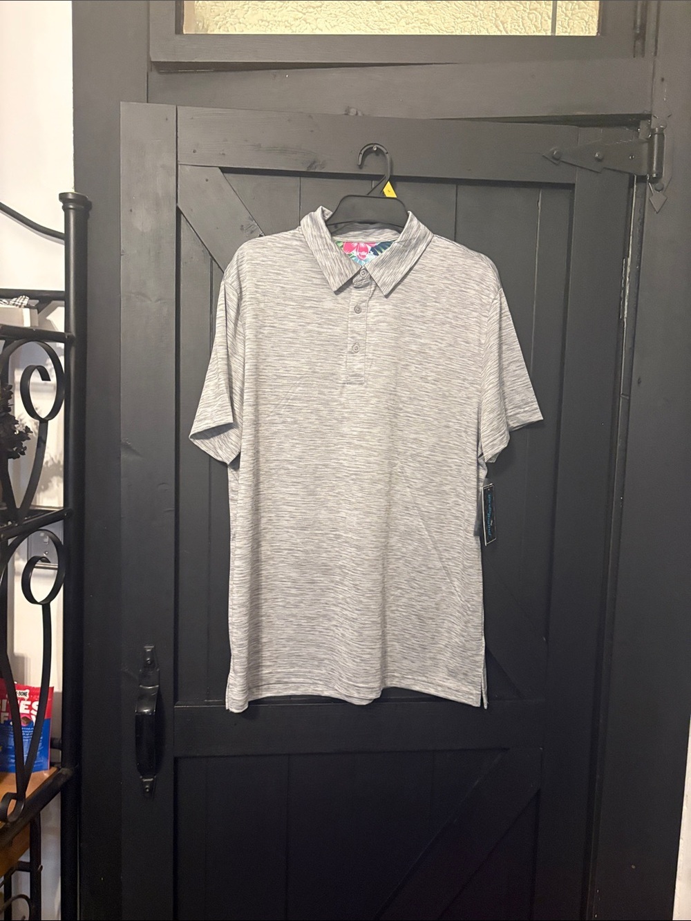 Birdies Light Heather Gray Polo - Soft Performance Knit